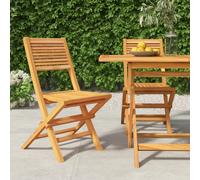 vidaXL Folding Garden Chairs 2 pcs 47x62x90 cm Solid Wood Teak