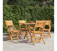 (4 pcs, with armrest) vidaXL Folding Garden Chairs Outdoor Chair Patio Wooden Chair Solid Wood Teak