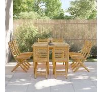 Folding Garden Chairs Foldable Outdoor Chair Patio Dining Chair Bamboo vidaXL