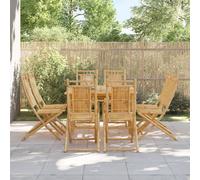 vidaXL Folding Garden Chairs 8 pcs 46x66x99 cm Bamboo