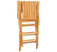 vidaXL Folding Garden Chairs Foldable Chairs Dining Chairs 8 pcs Solid Wood Teak