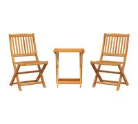 vidaXL Folding Garden Dining Set 3 Piece, Folding Table and Chairs for Balcony,