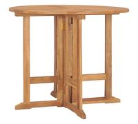 Folding Garden Dining Table Ã90x75 cm Solid Teak Wood