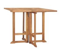 vidaXL Folding Garden Dining Table 90x90x75 cm Solid Teak Wood, Brown