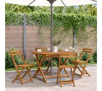 vidaXL Folding Garden Table 110 cm Solid Acacia Wood