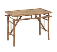 Folding Garden Table Bamboo Outdoor Patio Camping Picnic Portable Table vidaXL
