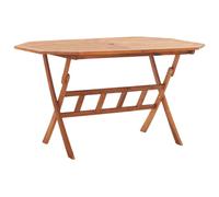 vidaXL Folding Garden Table 135x85x75 cm Solid Acacia Wood UK