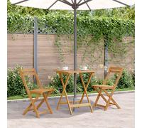 vidaXL Solid Acacia Wood Folding Garden Table 60 cm Wooden Dining Side Table