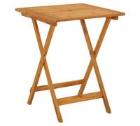 vidaXL Solid Acacia Wood Folding Garden Table 60 cm Wooden Dining Side Table