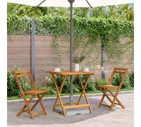 vidaXL Solid Acacia Wood Folding Garden Bistro Dining Outdoor Wooden Table