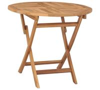 vidaXL Folding Garden Table 85x76 cm Solid Teak Wood UK