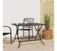 Folding Garden Table Anthracite 110x80x72cm Steel Mesh Foldable Patio Outdoor XL