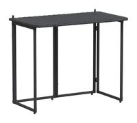 vidaXL Folding Garden Table Black 90x51x75 cm Poly Rattan outdoor table