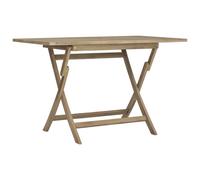 vidaXL Folding Garden Table Outdoor Folding Table Patio Grey Solid Wood Teak