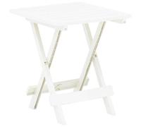 vidaXL Folding Garden Table White 45cm Plastic Bistro Patio Outdoor Stand