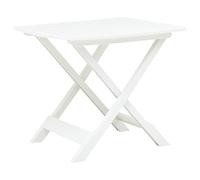 vidaXL Folding Garden Table Plastic White 79x72x70cm Bistro Table Outdoor Desk