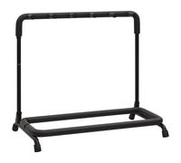 vidaXL Folding Guitar Stand with 5 Sections Black Steel Multiple Guitar Base