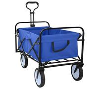 vidaXL Folding Hand Trolley Manual Blue 94 x 53 x 99 cm Oxford Cloth