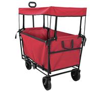 vidaXL Folding Hand Trolley Red 105 x 56.5 x 116 cm Oxford Cloth