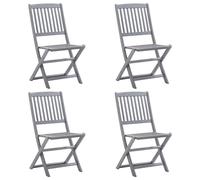 Vidaxl Folding Outdoor Chairs 4 Pcs Solid Acacia Wood