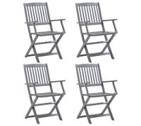 Folding Outdoor Chair Foldable Garden Dining Chair Solid Wood Acacia vidaXL