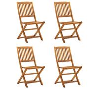 vidaXL Folding Outdoor Chairs 4 pcs Solid Acacia Wood