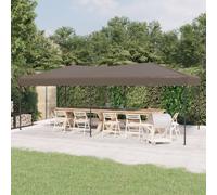 vidaXL Folding Party Tent Taupe 3x6 m, Brown