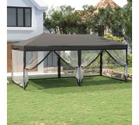vidaXL Folding Party Tent with Sidewalls Anthracite 3x6 m UK NEW