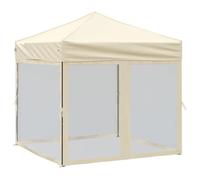 (cream, 199 x 199 x 254 cm) vidaXL Folding Party Tent with Sidewalls Pavilion Marquee Multi Colours/Sizes
