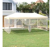Folding Party Tent with Sidewalls Cream 3x6 m GF0