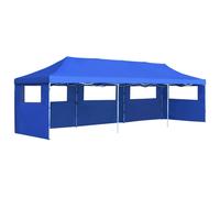 vidaXL Folding Pop-up Party Tent with 5 Sidewalls 3x9m Blue Canopy Gazebo