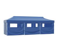 vidaXL Folding Pop-up Party Tent with 8 Sidewalls 870x291x315 cm Blue