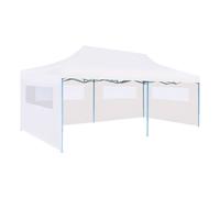 vidaXL Folding Pop-up Partytent with Sidewalls 3x6m Steel White Gazebo Canopy