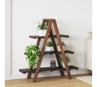 vidaXL Folding Rack Brown 79.5 x 35 x 112 cm Solid Reclaim Wood