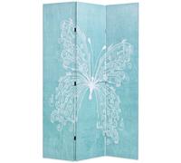 vidaXL Folding Room Divider 120x170cm Butterfly Blue Paravent Privacy Screen