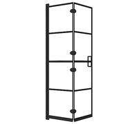 vidaXL Folding Shower Enclosure Bathroom Washroom Shower Cabin Cabinet Screen Cubicle Folding Bathtub Wall Attachment ESG 80x140 cm Black