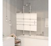 vidaXL Folding Shower Enclosure ESG 100x140 cm White