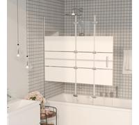 vidaXL Folding Shower Enclosure ESG 120x140 cm White