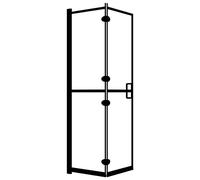 vidaXL Folding Shower Enclosure with ESG Safety and Aluminium Frame, Easy Access Design for Modern Bathroom Decor- 80x140 cm in Elegant Black.