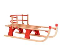 vidaXL Folding Snow Sledge with Backrest Detachable Outdoor Activitivity Winter Sport Foldable Wooden Sled Snow Raider Toboggan 119cm Wood