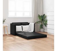 vidaXL Folding Sofa Bed Black 112 x 60 x 55 cm Faux Leather