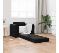 vidaXL Folding Sofa Bed Black 98 x 71 x 83 cm Velvet