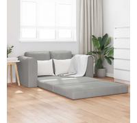 vidaXL Folding Sofa Bed Light Grey 148 x 71 x 83 cm Velvet