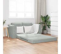 vidaXL Folding Sofa Bed Light Grey 148 x 71 x 83 cm Velvet