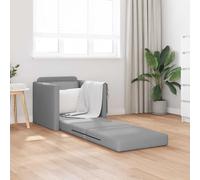 vidaXL Folding Sofa Bed Light Grey 74 x 77 x 81 cm Fabric