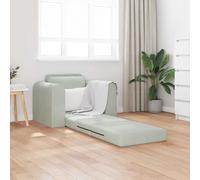 vidaXL Folding Sofa Bed Light Grey 98 x 71 x 83 cm Velvet