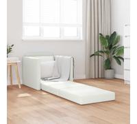 vidaXL Folding Sofa Bed White 74 x 77 x 81 cm Faux Leather