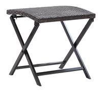 Vidaxl Folding Stool Poly Rattan Brown