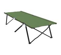 vidaXL Folding Sun Bed with Oxford Fabric Olive Transport Bag 600D