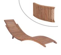vidaXL Solid Teak Folding Sunlounger 175x50x55cm Lounge Day Bed Seat Chair
